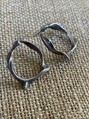 Sterling fluidity artisan earrings